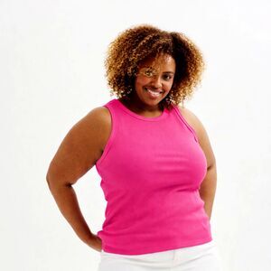 Sonoma Goods For Life Plus Size 3XL High Neck Ribbed Layering Tank Top NWT #1